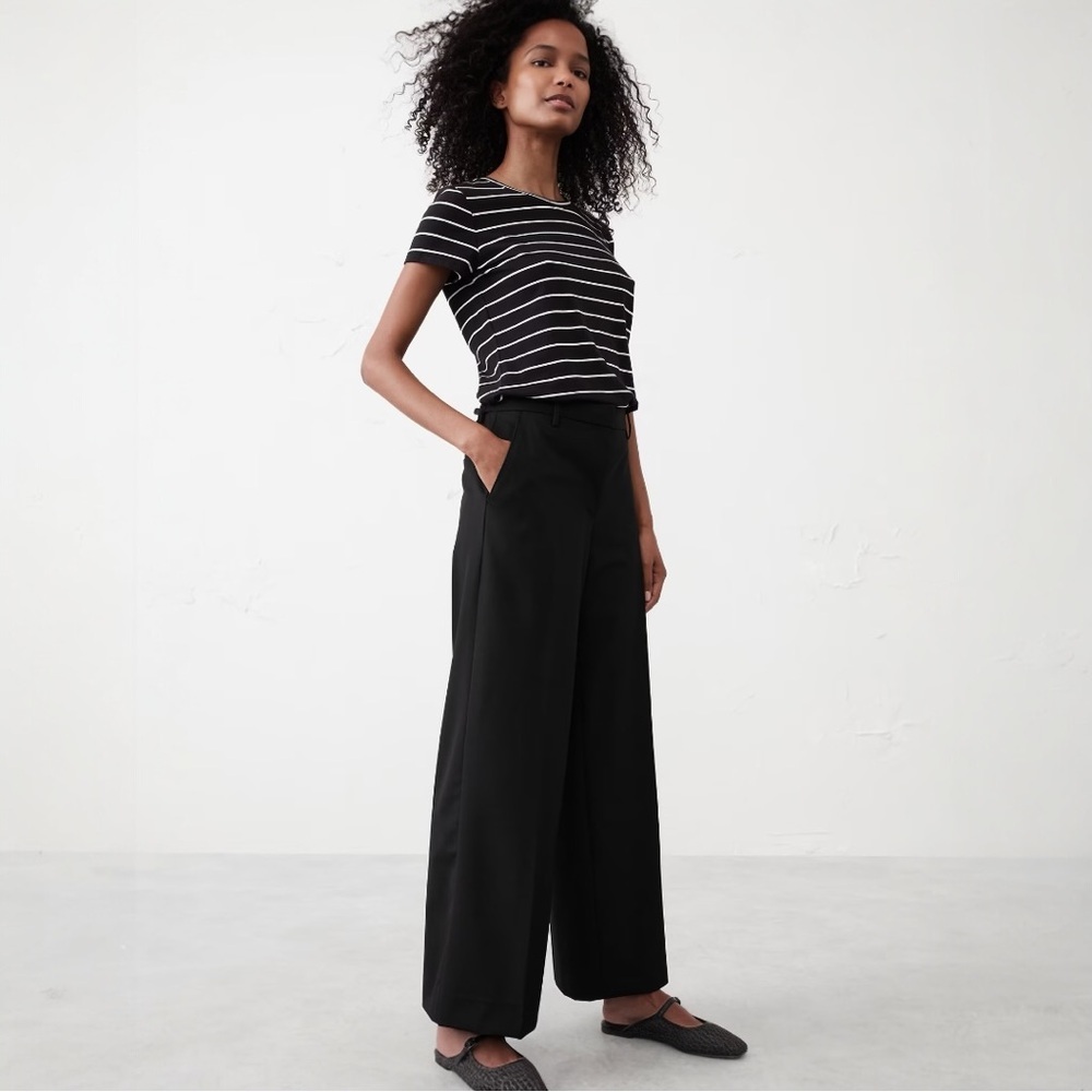 NWT Banana Republic Bi Stretch Easy Wide Leg Pant - Picture 3 of 5